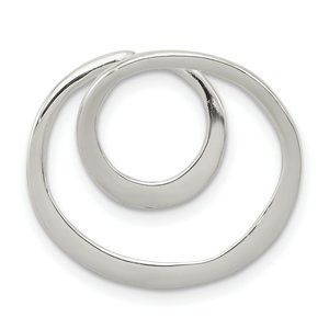 Unique Double Circle Charm Pendant (925 Sterling Silver)